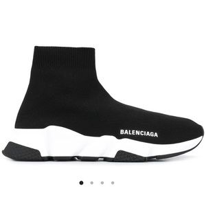 Balenciaga Black Unisex Sneaker Sock Size 39